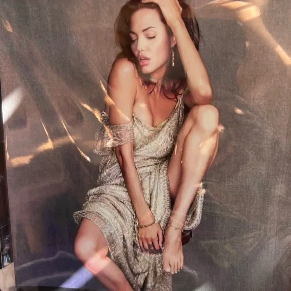 Angelina Jolie Autographed 8x10 w/ C.O.A. another 8x10 photo unsigned and book